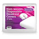 Покривало за защита на облегалките за еднократна употреба от нетъкан материал - Beautyfor Non-woven Disposable Headrest Covers, 50 броя