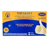  Ръкавици от бял латекс Размер XL Top Glove, 100 бр