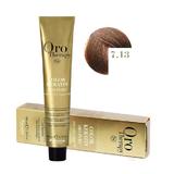 Полу-перманентна боя Fanola Oro Therapy Color Keratin 7.13 Бежово русо, 100мл