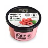 Скраб за тяло с екстракт от захар и малина Raspberry Cream Organic Shop, 250мл