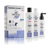 Комплект от продукти против леко падане за изрусена или химически третирана коса с изтънял вид - Nioxin System 5, 300 мл+300 мл+100 мл