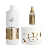 Пакет за гладка и блестяща коса  Wella Professionals Oil Reflections Luminous - шампоан 1000 мл, маска 500 мл, олио 100 мл