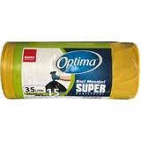  Жълти домакински чанти - Sano Optima Super, 35 л, 15 бр