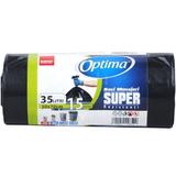  Черни домакински чанти - Sano Optima Super, 35 л, 15 бр