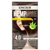  Перманентна боя за коса Loncolor Expert HempStyle, нюанс 4.0 среден кестен