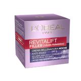  Регенериращ нощен крем за лице с хиалуронова киселина - L'Oreal Paris Revitalift Filler + Hyaluronic Acid Noche Anti-Aging Refill Cream, 50 мл