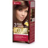 Перманентна крем боя- Aroma Color 3-Plex Permanent Hair Color Cream, нюанс 14 Caramel, 90 мл