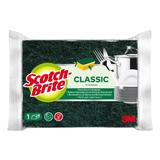 Гъба за съдове с защита на ноктите - 3M Scotch Brite Classic Scrub Sponger, 1 бр