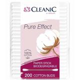 Биоразградими памучни клечки за уши - Cleanic Pure Effect 100% 200 бр