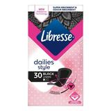 Черни абсорбиращи ежедневни подложки - Libresse Dailies Style Black Liners, 30 бр