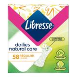  Естествени ежедневни абсорбенти без парфюм - Libresse Natural Care 0% Perfume Normal Daily Liners, 58 бр