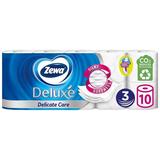 Деликатна 3-слойна тоалетна хартия - Zewa Deluxe Delicate Care, 10 ролки