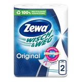 2-слойни кухненски хартиени кърпи - Zewa Wisch & Weg Original, 2 ролки