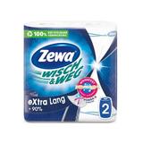  2-слойни изключително дълги кухненски хартиени кърпи - Zewa Wisch & Weg Extra Long, 2 ролки