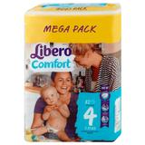 Бебешки пелени - Libero Comfort Mega Pack, размер 4 (7-11 кг), 82 бр