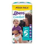 Бебешки пелени - Libero Comfort Mega Pack, размер 5 (10-14 кг), 78 бр