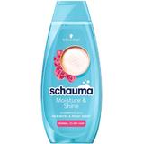 Шампоан с оризова вода и екстракт от божур за нормална и суха коса - Schauma Moisture & Shine Shampoo, 400 мл