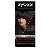 Перманентна боя за коса - Syoss Professional Performance Permanent Coloration Baseline, нюанс 2-1 Natural Black Brow, 115 мл