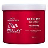 Възстановяващ балсам с AHA и Омега 9 за увредена коса Стъпка 2 - Дълбоковъзстановяващ балсам Wella Professionals Ultimate Repair, 500 мл