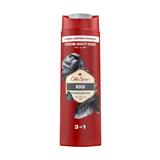 Душ гел за мъже - Old Spice Rock Body - Hair - Face Wash 3in1 with Woody Amber Scent, 400 мл