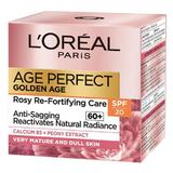 Крем против бръчки L'Oreal Paris - Age Perfect Golden Rosy Re-Fortifying Care Cream 60+, 50 мл