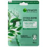 Маска тип сълфетка Hydrating Mask with Green Tea and Hyaluronic Acid - Garnier Hydra Bomb Sheet Mask, 28 гр