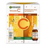 Комплект за грижа за лицето с витамин С - Garnier Витамин С: дневен серум 30 мл + нощен серум 30 мл