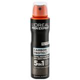 Спрей дезодорант против изпотяване за мъже - L'Oreal Paris Men Expert Carbon Protect 5in1, 150 мл