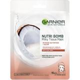 Маска тип сълфетка  с кокосово мляко и хиалуронова киселина за суха и матова кожа - Garnier Nutri Bomb Milky Tissue Mask, 28 гр