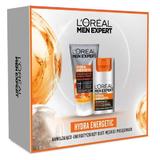 Комплект за грижа за кожата за мъже - L'Oreal Paris Men Expert Hydra Energetic: крем, 50 мл + почистващ гел, 100 мл