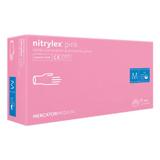 Розови ръкавици за преглед - Nitrylex Pink Nitrile Examination & Protective Gloves, размер M, 100 бр