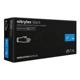 Черни ръкавици за преглед  Nitrylex, размер M, 100 бр
