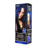 Полуперманентна боя за коса 100% Vegan - Neva Flashy Colours Electric Blue, нюанс, Intense Blue 100 мл