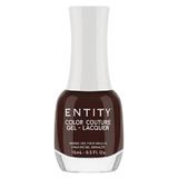 Лак за нокти с гел ефектr - Entity Colour Couture Gel - Lacquer, нюанс "Leather and Lace", 15 мл