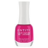 Лак за нокти с гел ефект - Entity Colour Couture Gel - Lacquer, нюанс "Tres Chic Pink", 15 мл