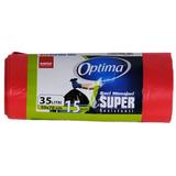 Червени торбички за отпадъци- Sano Optima Super, 35 л, 15 бр