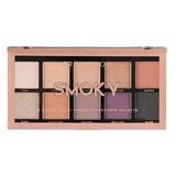 Веган палитра сенки за очи, 10 нюанса - Profusion Cosmetics Smoky, 103 гр