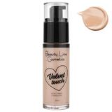 Течен фон дьо тен - Cream Team Velvet Touch Finish Foundation Beauty Line Cosmetics, нюанс BL44 012 No. 02 Пясък, 30 мл