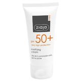 Матиращ крем с SPF 50+ - Ziaja Med Matifying Cream, 50 мл