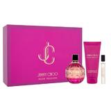 Комплект Jimmy Choo Rose Passion: Парфюмна вода 100 мл + Парфюмна вода Travel Size 7,5 мл + Лосион за тяло 100 мл