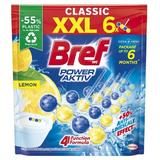 Освежител за тоалетна с аромат на лимон - Bref Wc Power Aktiv Lemon, 6 x 50 гр