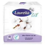 Дневни абсорбенти с крила от органичен памук - Laurella BIO Cotton, 3 капки, 12 бр