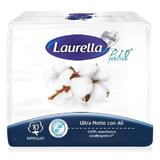 Нощни абсорбенти с крила от органичен памук - Laurella BIO Cotton, 4 капки, 10 бр