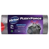 Чували за боклук със система за завързване - Vortex FlexyForce, 35 л, 15 бр