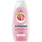 Шампоан с екстракт от ягода и бадемово мляко, за увредена коса - Schwarzkopf Schauma Nourish & Shine, 400 мл