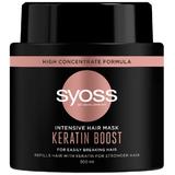 Интензивна маска за суха коса, склонна към накъсване - Syoss Intensive Keratin Boost Hair Mask, 500 мл