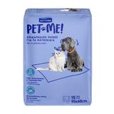 Абсорбиращи подложки за домашни любимци - Septona "Pet Me!", 90 х 60 см, 15 бр