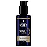 Възстановяващ серум за увредена и суха коса - Schwafzkopf Gliss Night Elixir, 100 мл