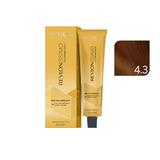 Трайна боя за коса - Revlon Professional Revlonissimo Colorsmetique Ker-Ha Complex Permanent Hair Color, нюанс 4.3 Medium Golden Brown, 60 мл