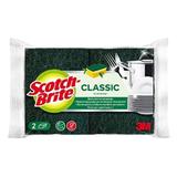 Класически гъби за съдове със защита за нокти - 3M Scotch Brite Classic Nail Saver Scrub Sponge, 2 бр